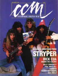 Cover of CCM, Dec 1986 v. 9, i. 6, featuring Stryper