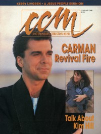 Cover of CCM, Feb 1990 v. 12, i. 8, featuring Carman