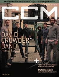 Cover of CCM Digital, Jan 2012, featuring David Crowder Band