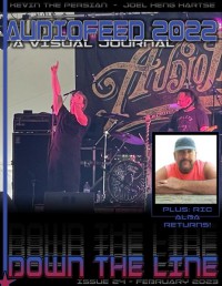 Cover of Down The Line, Feb 2023 #24, featuring Moral DK, AudioFeed 2002