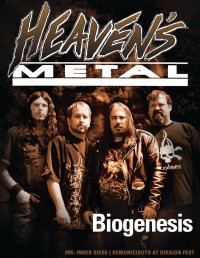 Cover of Heaven's Metal, Jan 2013 #95, featuring Biogenesis