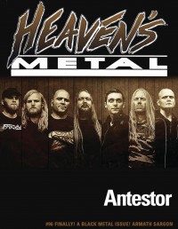 Cover of Heaven's Metal, Feb 2013 #96, featuring Antestor