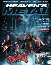 Cover of Heaven's Metal, Jul / Aug 2025, featuring Saint