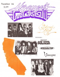Cover of Heaven's Metal, Mar 1988 #16, featuring California Metal