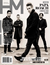 Cover of HM, Jan 2015 #186, featuring Papa Roach