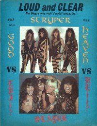 Loud and Clear, July 1985 #3 featuring Stryper / Slayer