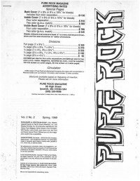 Cover of Pure Rock, Spr 1989 v. 2, i. 2