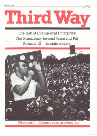 Cover of ThirdWay, Aug 1988 v. 11, i. 8, featuring Greenbelt