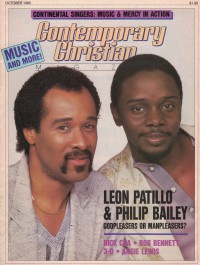 Cover of CCM, Oct 1985 v. 8, i. 4, featuring Leon Patillo & Philip Bailey
