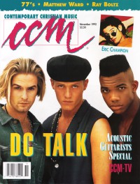 Cover of CCM, Nov 1992 v. 15, i. 5, featuring dc Talk
