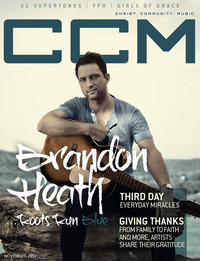 Cover of CCM Digital, Nov 2012, featuring Brandon Heath