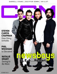 Cover of CCM Digital, Oct 2013, featuring The Newsboys