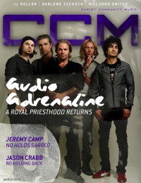 Cover of CCM Digital, Mar 2013, featuring Audio Adrenaline