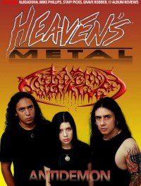 Cover of Heaven's Metal, Apr / May 2010 #84, featuring Antidemon