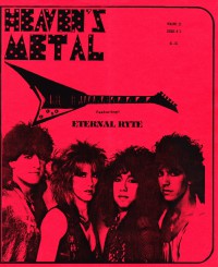 Cover of Heaven's Metal, 1986 v. 2, i. 2, featuring Eternal Ryte