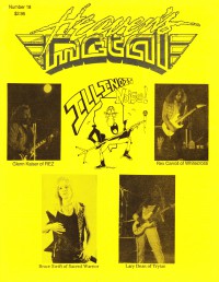 Cover of Heaven's Metal, Jun / Jul 1988 #18, featuring Illinois Noise