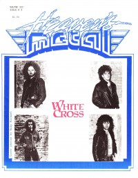 Cover of Heaven's Metal, 1988 v. 3, i. 3, featuring Whitecross