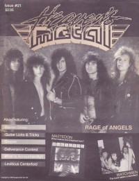 Cover of Heaven's Metal, Oct / Nov 1989 #21, featuring Rage of Angels