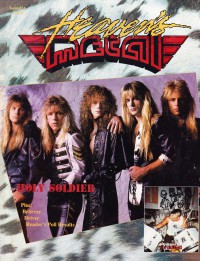 Cover of Heaven's Metal, Apr / May 1990 #24, featuring Holy Soldier