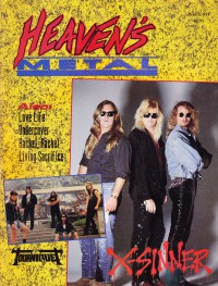Cover of Heaven's Metal, Sep / Oct 1991 #31, featuring X-Sinner