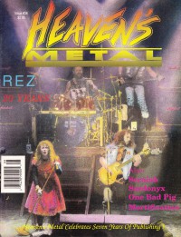Cover of Heaven's Metal, Jul / Aug 1992 #36, featuring Resurrection Band