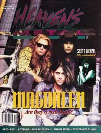 Cover of Heaven's Metal, Nov / Dec 1993 #44, featuring Magdalen