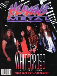 Cover of Heaven's Metal, Jan / Feb 1993 #39, featuring Whitecross
