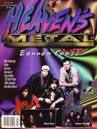 Cover of Heaven's Metal, Jan / Feb 1994 #45, featuring Barren Cross