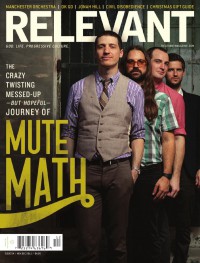 Cover of Relevant, Nov / Dec 2011 #54, featuring Mute Math