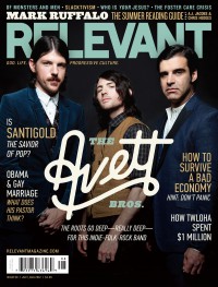 Cover of Relevant, Jul / Aug 2012 #58, featuring The Avett Brothers